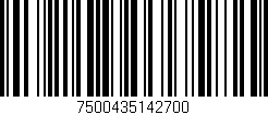 Código de barras (EAN, GTIN, SKU, ISBN): '7500435142700'