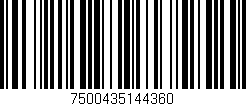 Código de barras (EAN, GTIN, SKU, ISBN): '7500435144360'