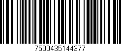Código de barras (EAN, GTIN, SKU, ISBN): '7500435144377'