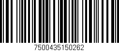 Código de barras (EAN, GTIN, SKU, ISBN): '7500435150262'
