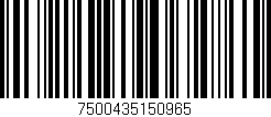 Código de barras (EAN, GTIN, SKU, ISBN): '7500435150965'