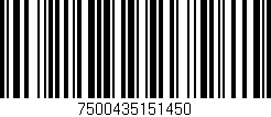 Código de barras (EAN, GTIN, SKU, ISBN): '7500435151450'