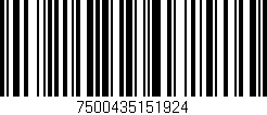 Código de barras (EAN, GTIN, SKU, ISBN): '7500435151924'