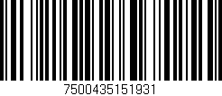 Código de barras (EAN, GTIN, SKU, ISBN): '7500435151931'