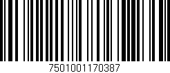 Código de barras (EAN, GTIN, SKU, ISBN): '7501001170387'