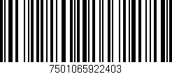 Código de barras (EAN, GTIN, SKU, ISBN): '7501065922403'