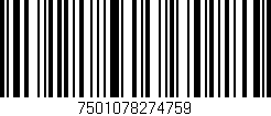Código de barras (EAN, GTIN, SKU, ISBN): '7501078274759'