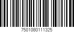 Código de barras (EAN, GTIN, SKU, ISBN): '7501080111325'
