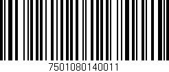 Código de barras (EAN, GTIN, SKU, ISBN): '7501080140011'