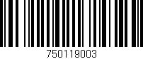 Código de barras (EAN, GTIN, SKU, ISBN): '750119003'