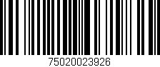 Código de barras (EAN, GTIN, SKU, ISBN): '75020023926'