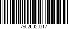 Código de barras (EAN, GTIN, SKU, ISBN): '75020029317'