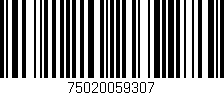 Código de barras (EAN, GTIN, SKU, ISBN): '75020059307'