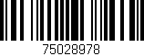 Código de barras (EAN, GTIN, SKU, ISBN): '75028978'