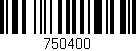 Código de barras (EAN, GTIN, SKU, ISBN): '750400'