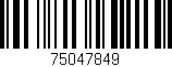 Código de barras (EAN, GTIN, SKU, ISBN): '75047849'