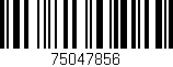 Código de barras (EAN, GTIN, SKU, ISBN): '75047856'