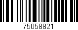 Código de barras (EAN, GTIN, SKU, ISBN): '75058821'