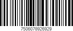 Código de barras (EAN, GTIN, SKU, ISBN): '7506078926929'