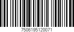 Código de barras (EAN, GTIN, SKU, ISBN): '7506195120071'