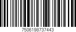 Código de barras (EAN, GTIN, SKU, ISBN): '7506198737443'
