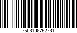 Código de barras (EAN, GTIN, SKU, ISBN): '7506198752781'