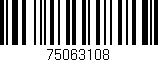 Código de barras (EAN, GTIN, SKU, ISBN): '75063108'
