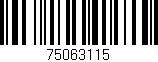 Código de barras (EAN, GTIN, SKU, ISBN): '75063115'