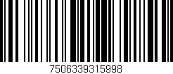 Código de barras (EAN, GTIN, SKU, ISBN): '7506339315998'