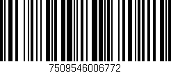 Código de barras (EAN, GTIN, SKU, ISBN): '7509546006772'