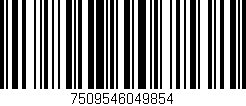 Código de barras (EAN, GTIN, SKU, ISBN): '7509546049854'