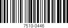 Código de barras (EAN, GTIN, SKU, ISBN): '7510-0446'