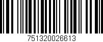 Código de barras (EAN, GTIN, SKU, ISBN): '751320026613'