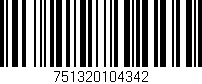 Código de barras (EAN, GTIN, SKU, ISBN): '751320104342'