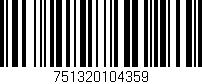 Código de barras (EAN, GTIN, SKU, ISBN): '751320104359'