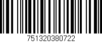 Código de barras (EAN, GTIN, SKU, ISBN): '751320380722'