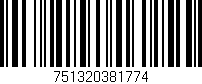 Código de barras (EAN, GTIN, SKU, ISBN): '751320381774'