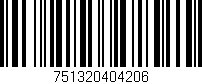 Código de barras (EAN, GTIN, SKU, ISBN): '751320404206'