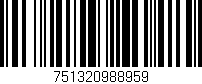 Código de barras (EAN, GTIN, SKU, ISBN): '751320988959'