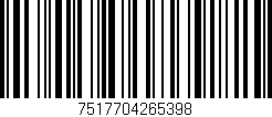 Código de barras (EAN, GTIN, SKU, ISBN): '7517704265398'