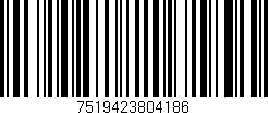 Código de barras (EAN, GTIN, SKU, ISBN): '7519423804186'