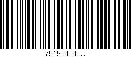 Código de barras (EAN, GTIN, SKU, ISBN): '7519_0_0_U'