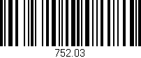 Código de barras (EAN, GTIN, SKU, ISBN): '752.03'
