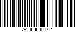 Código de barras (EAN, GTIN, SKU, ISBN): '7520000009771'