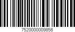Código de barras (EAN, GTIN, SKU, ISBN): '7520000009856'