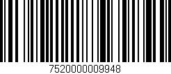 Código de barras (EAN, GTIN, SKU, ISBN): '7520000009948'