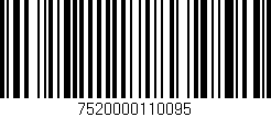 Código de barras (EAN, GTIN, SKU, ISBN): '7520000110095'