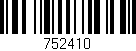 Código de barras (EAN, GTIN, SKU, ISBN): '752410'