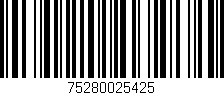 Código de barras (EAN, GTIN, SKU, ISBN): '75280025425'