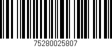 Código de barras (EAN, GTIN, SKU, ISBN): '75280025807'